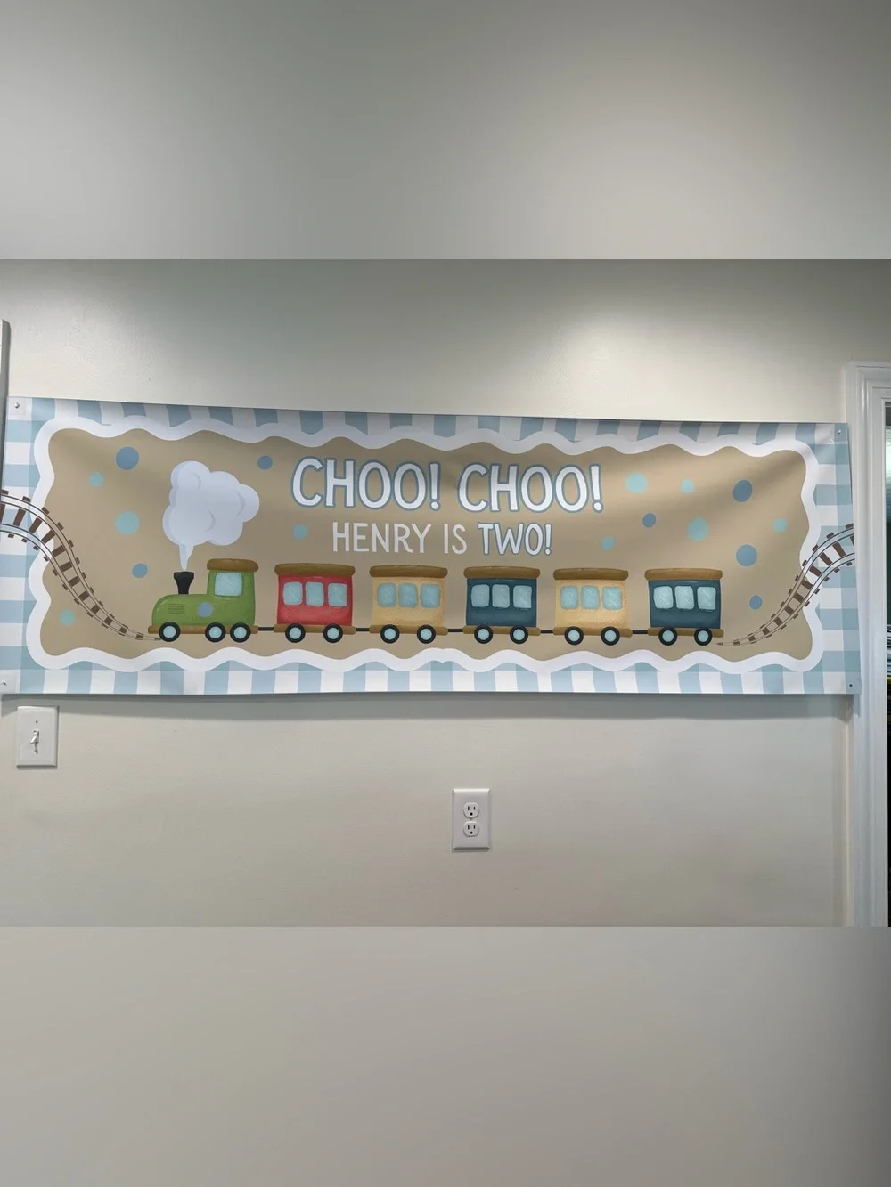 Henry Train Two Birthday banner